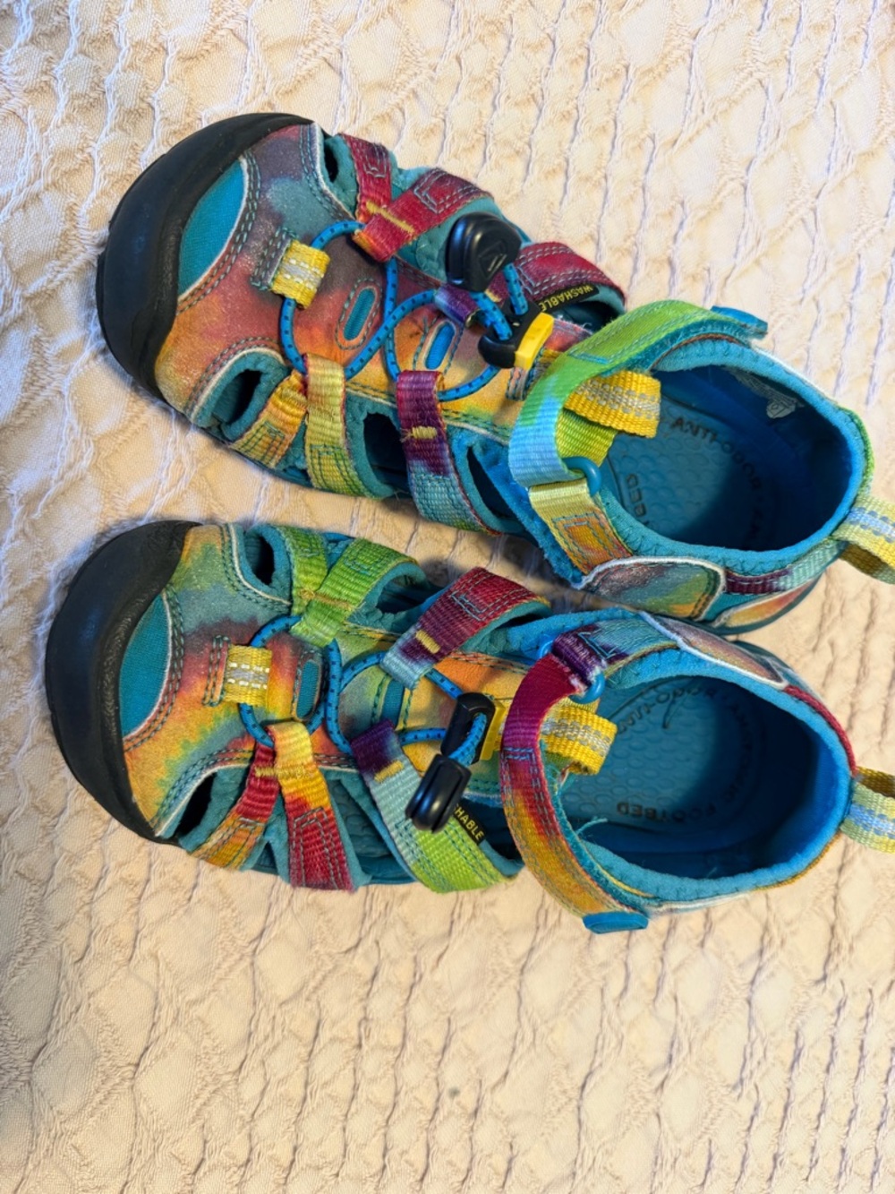 Keen Kids Rainbow Multi-Color Sandals with Blue Interior
